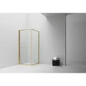 SaniGoods Harper douchecabine met schuifdeur 90x90x200cm goud