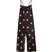 Next Jumpsuit chocoladebruin / wit