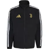 Adidas Trainingsjack 'Juventus Turin Anthem' goudgeel / zwart / wit