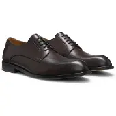 BOSS Leren derbyschoenen met reliëflogo Maat 41