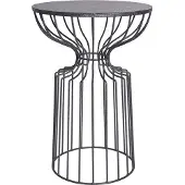 Invicta Ronde bijzettafel VARIATION 55cm zwart ijzeren metalen frame handgemaakt - 43508