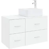 vidaXL Badkameraccessoireset, 2 stuks, wit, van houtvezel
