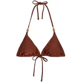 Marc o'polo Bikinitop ' Shiny ' bruin / cappuccino