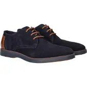 Bugatti Veterschoen donkerblauw / cognac
