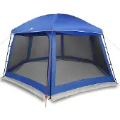 vidaXL Zwembadtent afneembare buitentent gaaswanden azuurblauw