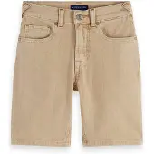 Scotch & Soda Boy The Pitch Loose Denim Shorts Garment Dye Desert Sand Maat: 16 | Spijkerbroeken Outlet | Unisex | Beige