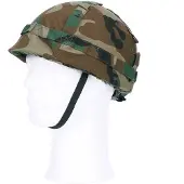 Fostex Leger Helm Camouflage - Woodland - One Size Verstelbaar - Volwassen