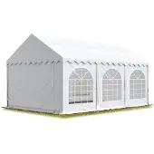 TOOLPORT Partytent 3x6 m, PVC 750, met Grondframe, wit