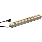 NVent 19" strip met schakelaar, 8x geaard contact, Duitsland