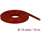 DeLOCK Fire-Proof Sleeving Silicone-Coated 10 m x 10 mm red