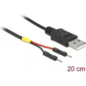 DeLOCK USB Stromkabel Typ-A auf 2 x Pfostenstecker einzeln Strom 20 cm