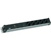 Bachmann 19" 1,5U 5xCEE7/3 1xGVS-Plus 2,0m CEE7/7