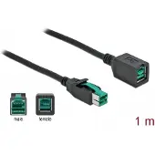 DeLOCK PoweredUSB extension cable 12 V 1 m