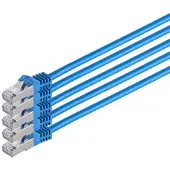 S-Impuls RJ45 Patchkabel m. CAT 7 Rohkabel PIMF blau 1m