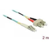 DeLOCK Cable Optical Fibre LC to SC Multi-mode OM3 2 m