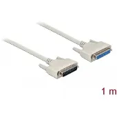 DeLOCK Serial Cable D-Sub 25 male to female 1 m