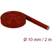 DeLOCK Fire-Proof Sleeving Silicone-Coated 2 m x 10 mm red