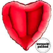 Grabo Balloons Grabo - Folieballon hartvorm Rood - (90 cm)