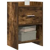 vidaXL Nachttafels Gerookt eiken 40 x 30 x 60 cm Bewerkt hout