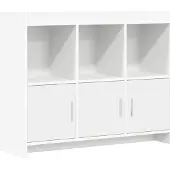 vidaXL Dressoir, wit, 98,5 x 33 x 80 cm, houtvezel