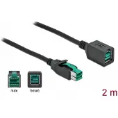 DeLOCK PoweredUSB extension cable 12 V 2 m