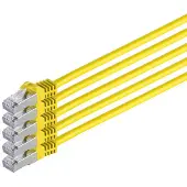 S-Conn RJ45 Patchkabel m. CAT 7 Rohkabel PIMF gelb 1m