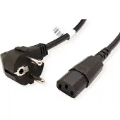 Bachmann Stroomkabel, recht IEC-Female, zwart, 0,75 m
