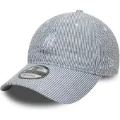 New Era Sportpet '9TWENTY New York Yankees MLB Seersucker' marine / pastelblauw