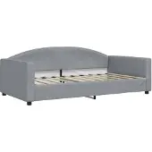 vidaXL Slaapbank 100x190 cm stof lichtgrijs