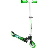 Stamp Flashing 2-wiel Kinderstep Opvouwbaar Voetrem Groen