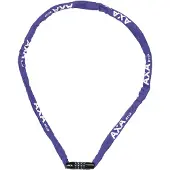 Axa Rigid RCC 120 Kettingslot – Codeslot – 120 cm – 3,5 mm Stalen Schakels – Polyester Beschermhoes – Beveiligingsniveau 3 – Paars
