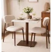 Pole to Pole Vierkante Bistro Eettafel Keramisch Marmer