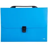 Deli A4 kaart met handvat, 7 vakken, Rio serie, blauw