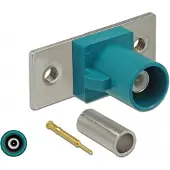 DeLOCK FAKRA Z plug spring pin for crimping 2 prepunched holes