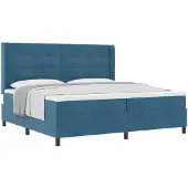 Syfax Boxspringbed met hoofdeinde Blauw 100 x 200 cm Fluweel