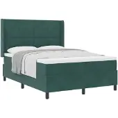 vidaXL Boxspring bed met hoofdeinde Donkergroen 160 x 200 cm Fluweel