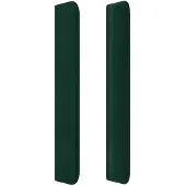 vidaXL Hoofdbord met randen 163x16x118/128 cm fluweel donkergroen