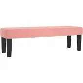 vidaXL Bankje 100x30x30 cm fluweel roze