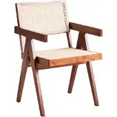 Beliani WESTBROOK - Eetkamerstoel - Bruin - Rubberhout
