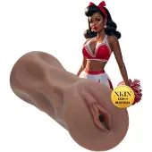 XKIN Cheerleader Cherry - levensechte kunstvagina-masturbator (donker naturel)