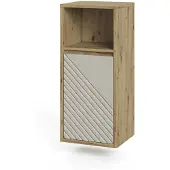 Vicco Halfhoge kast Viola, Artisanaal eiken/Kasjmier, 37.8 x 80 cm