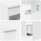 vidaXL Badkameraccessoireset, 2 stuks, wit, van houtvezel