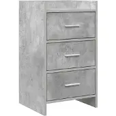 vidaXL Nachttafels Betongrijs 40 x 36 x 70 cm Bewerkt hout