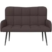 vidaXL 2-Zits Sofa Donkerbruin 115 x 61 x 87 cm Stof