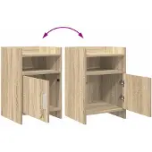 vidaXL Nachttafels Sonoma Eiken 40 x 36 x 60 cm Bewerkt hout
