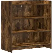 vidaXL Dressoir Gerookt eiken 75 x 36 x 80 cm Bewerkt hout