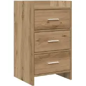 vidaXL Nachttafels Artisanaal eiken 40 x 36 x 70 cm Bewerkt hout