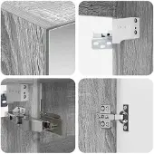 vidaXL Badkamerkast set 5 st Grijs Sonoma Bewerkt hout