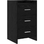 vidaXL Nachttafels Zwart eiken 40 x 36 x 70 cm Bewerkt hout