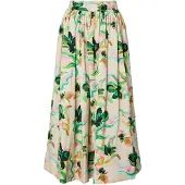 Y.A.S Rok lichtbeige / blauw / groen
